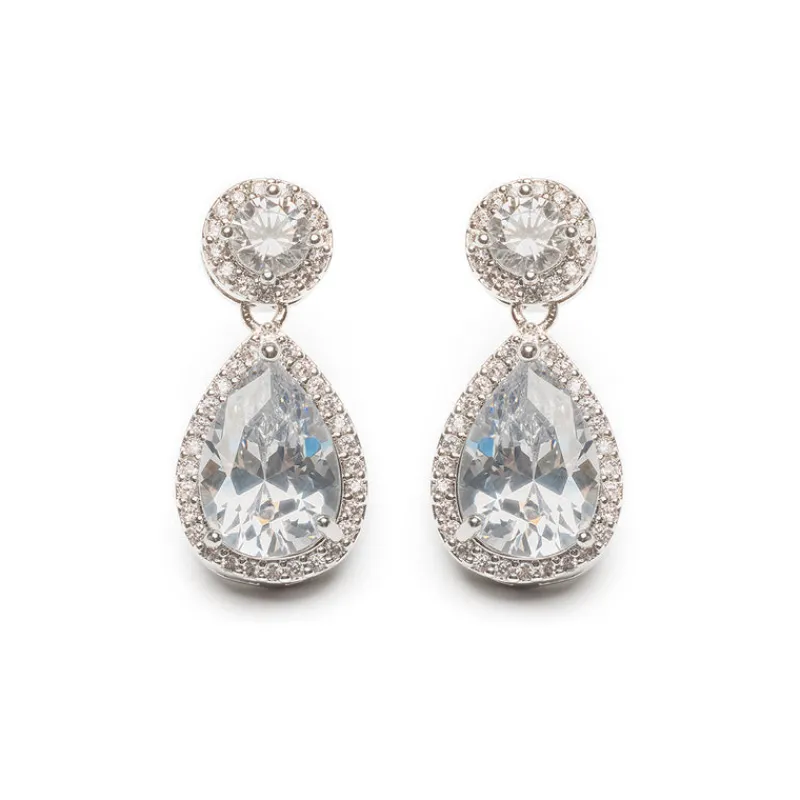 Simply Whispers White Crystal Drop Earrings Best