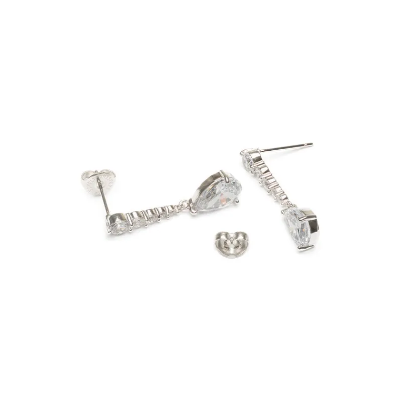 Simply Whispers White Crystal Drop Earrings Discount