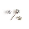 Simply Whispers White Crystal Titanium Stud Earrings New