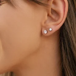 Simply Whispers White Opal Titanium Stud Earrings Best