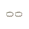 Simply Whispers White Pave Crystal Huggie Hoops Fashion