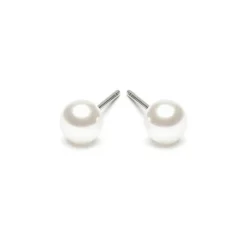 Simply Whispers White Pearl 5mm Stud Earrings Sale