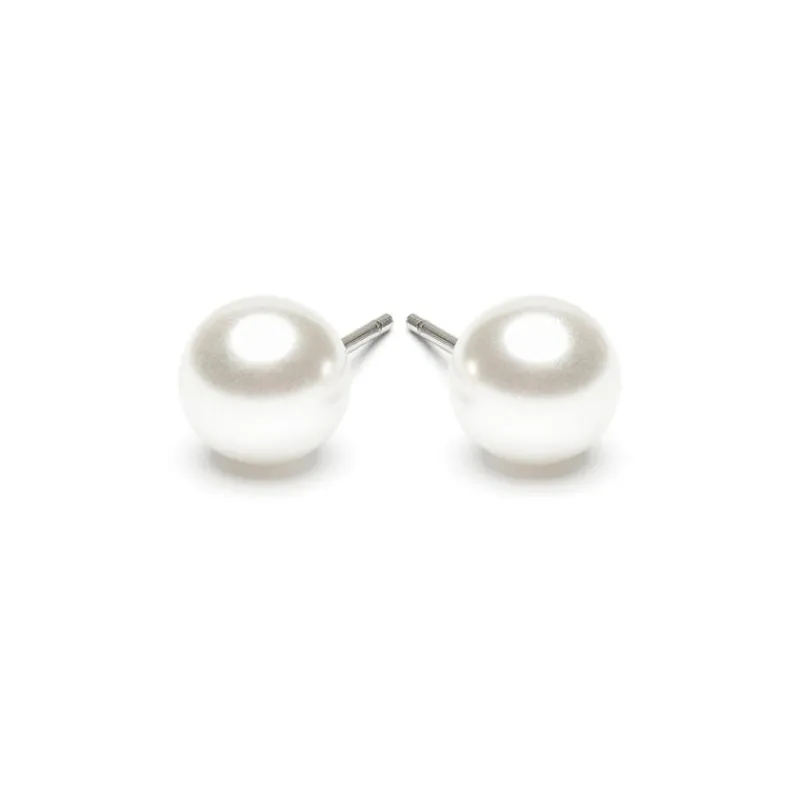 Simply Whispers White Pearl 7mm Stud Earrings Best