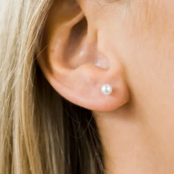 Simply Whispers White Pearl 4mm Stud Earrings Best