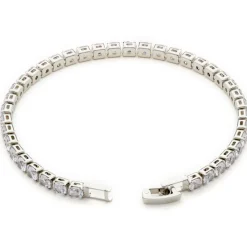 Simply Whispers White Round Zirconia Tennis Bracelet Sale