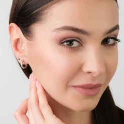 Simply Whispers White Zirconia Titanium Posted Hoop Earrings Best