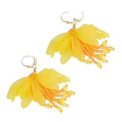 Simply Whispers Yellow Calicanto Dangle Earrings Fashion