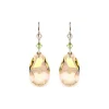Simply Whispers Yellow Drop Crystal Titanium Earrings New